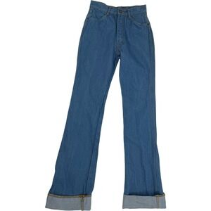 PENTIMENTO Size 7 Vintage High Waist Flare Jeans Retro 70s Boho Denim Hippie 24
